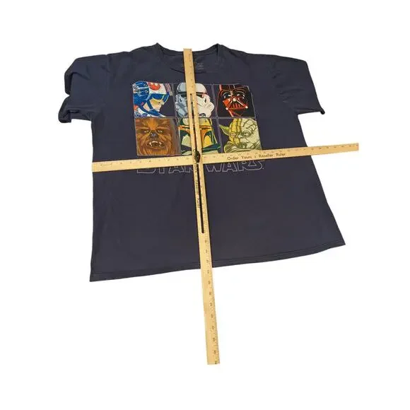 Star Wars Disney Mens 2XL T Shirt Sci Fi Graphic Darth Vader Yoda Chewbacca Boba - Picture 10 of 12